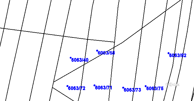 Parcela st. 6063/58 v KÚ Pitín, Katastrální mapa
