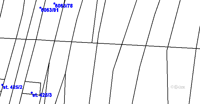 Parcela st. 6064/28 v KÚ Pitín, Katastrální mapa