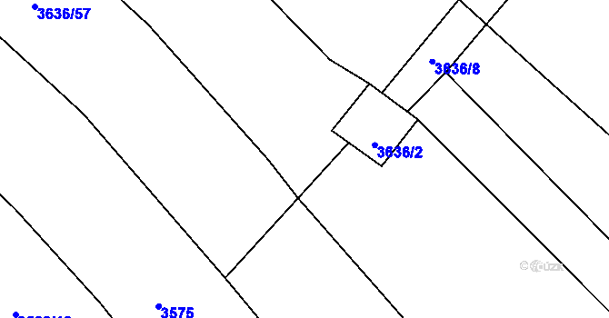 Parcela st. 3636/58 v KÚ Pitín, Katastrální mapa