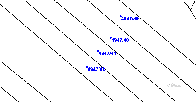 Parcela st. 4947/41 v KÚ Pitín, Katastrální mapa