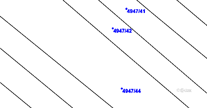 Parcela st. 4947/43 v KÚ Pitín, Katastrální mapa