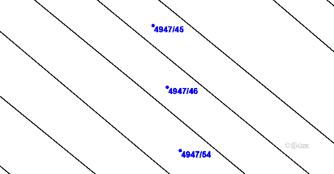 Parcela st. 4947/46 v KÚ Pitín, Katastrální mapa
