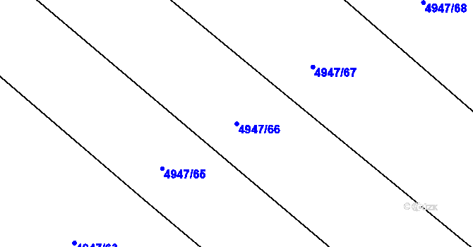 Parcela st. 4947/66 v KÚ Pitín, Katastrální mapa