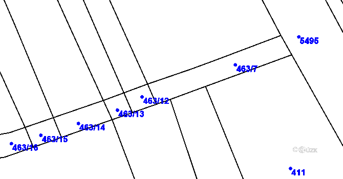 Parcela st. 463/11 v KÚ Pitín, Katastrální mapa