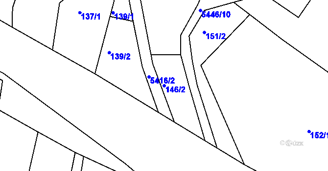 Parcela st. 146/2 v KÚ Pitín, Katastrální mapa