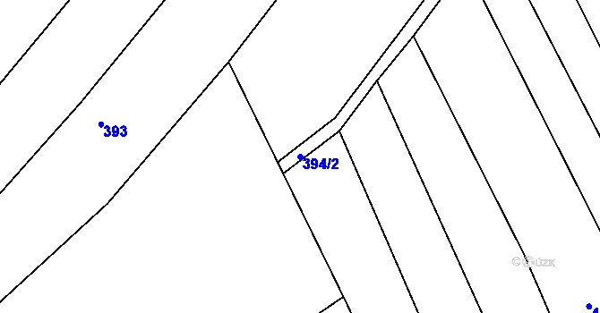 Parcela st. 394/2 v KÚ Pitín, Katastrální mapa