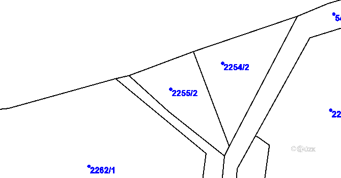 Parcela st. 2255/2 v KÚ Pitín, Katastrální mapa