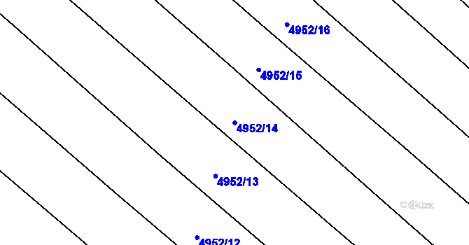 Parcela st. 4952/14 v KÚ Pitín, Katastrální mapa