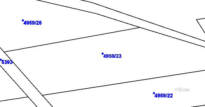Parcela st. 4959/23 v KÚ Pitín, Katastrální mapa