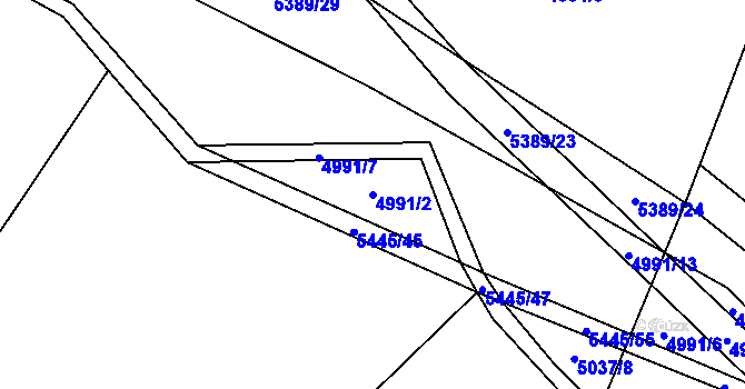 Parcela st. 4991/2 v KÚ Pitín, Katastrální mapa
