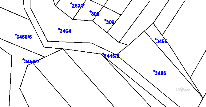 Parcela st. 5446/2 v KÚ Pitín, Katastrální mapa