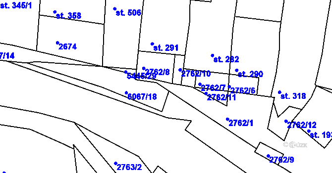 Parcela st. 6067/17 v KÚ Pitín, Katastrální mapa