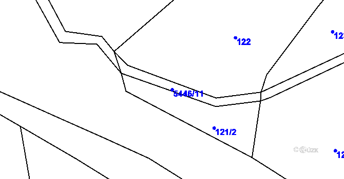 Parcela st. 5446/11 v KÚ Pitín, Katastrální mapa