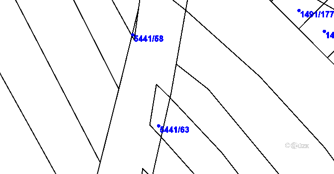Parcela st. 5441/61 v KÚ Pitín, Katastrální mapa
