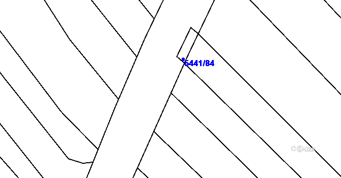 Parcela st. 5441/86 v KÚ Pitín, Katastrální mapa