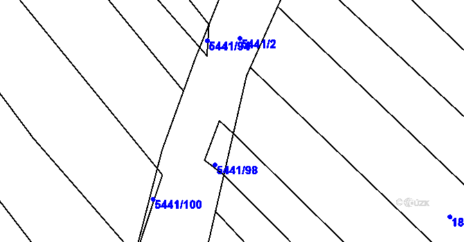 Parcela st. 5441/97 v KÚ Pitín, Katastrální mapa