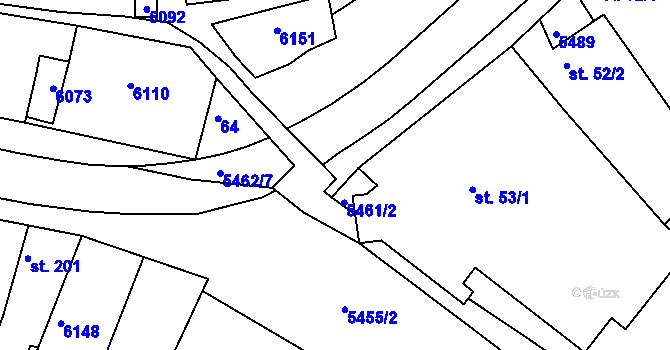 Parcela st. 5441/155 v KÚ Pitín, Katastrální mapa