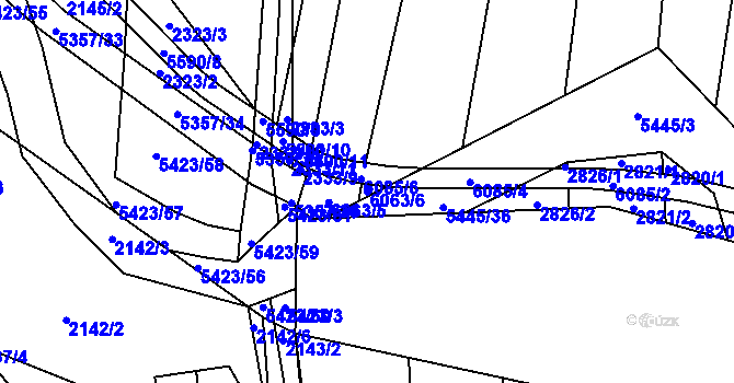 Parcela st. 6063/6 v KÚ Pitín, Katastrální mapa