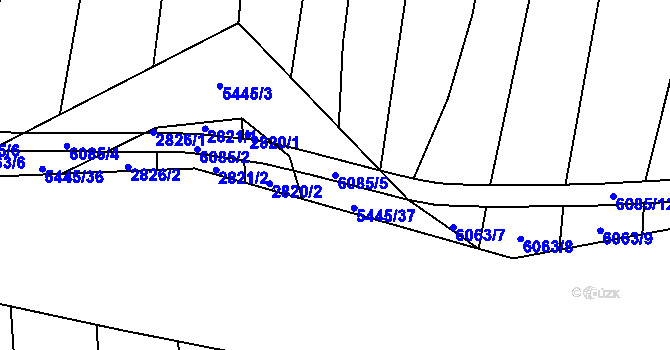 Parcela st. 6085/5 v KÚ Pitín, Katastrální mapa
