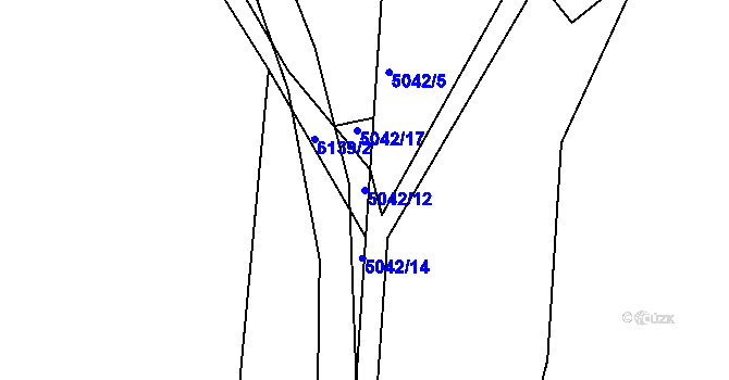 Parcela st. 5042/12 v KÚ Pitín, Katastrální mapa