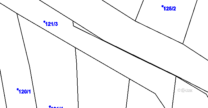 Parcela st. 124/3 v KÚ Pitín, Katastrální mapa