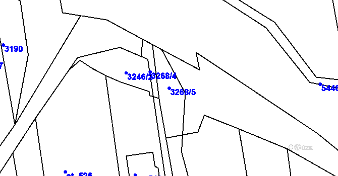 Parcela st. 3268/5 v KÚ Pitín, Katastrální mapa