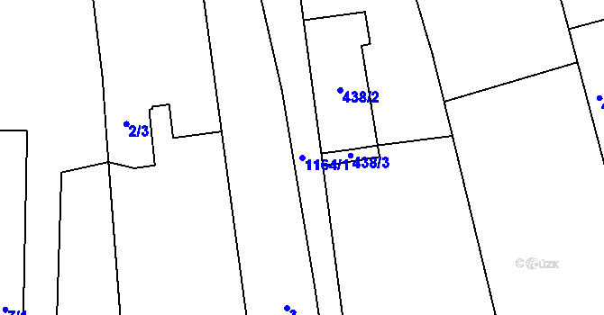 Parcela st. 1164/1 v KÚ Pivín, Katastrální mapa