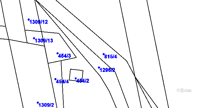 Parcela st. 815/4 v KÚ Pivín, Katastrální mapa