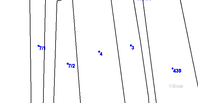 Parcela st. 4 v KÚ Pivín, Katastrální mapa