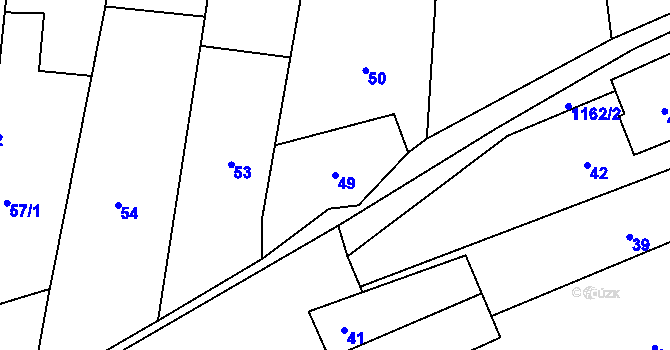 Parcela st. 49 v KÚ Pivín, Katastrální mapa