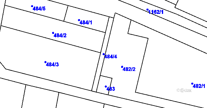 Parcela st. 484/4 v KÚ Pivín, Katastrální mapa