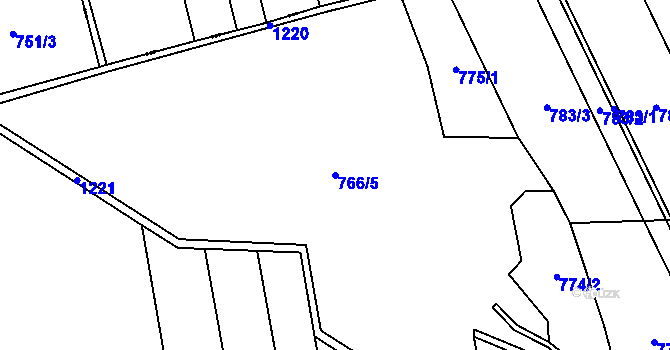 Parcela st. 766/5 v KÚ Pivín, Katastrální mapa