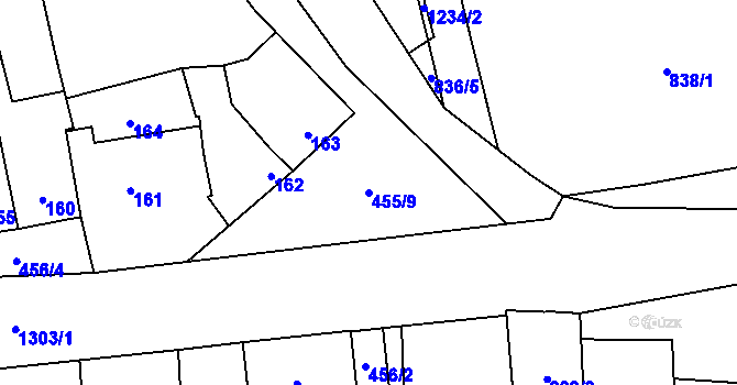 Parcela st. 455/9 v KÚ Pivín, Katastrální mapa
