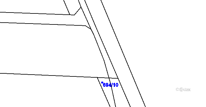 Parcela st. 694/12 v KÚ Pivín, Katastrální mapa