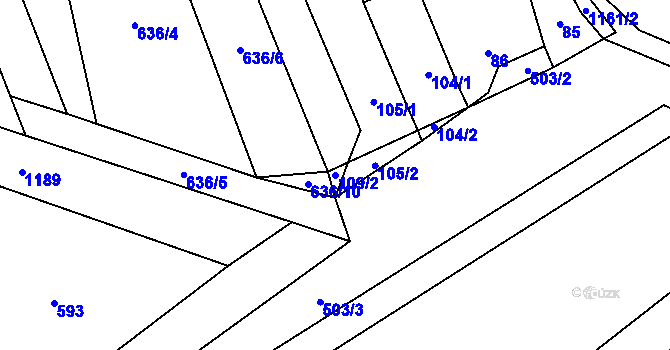 Parcela st. 109/2 v KÚ Pivín, Katastrální mapa