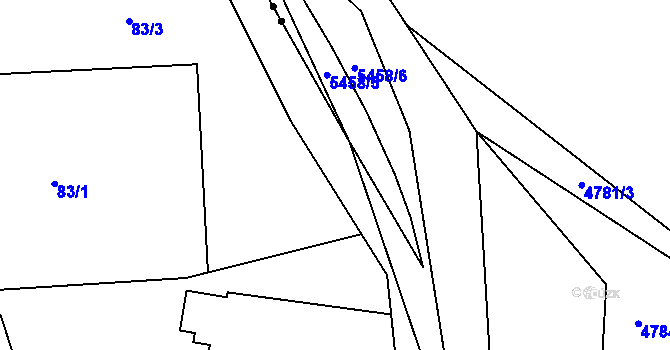 Parcela st. 544 v KÚ Pivonín, Katastrální mapa