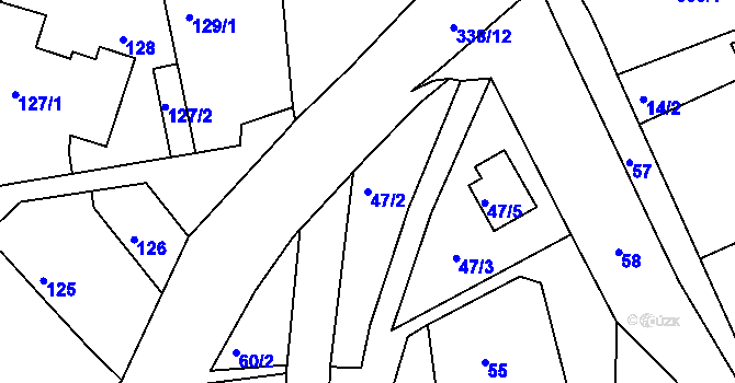 Parcela st. 47/2 v KÚ Plačice, Katastrální mapa