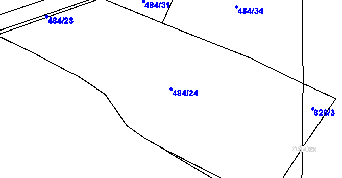 Parcela st. 484/24 v KÚ Plačice, Katastrální mapa