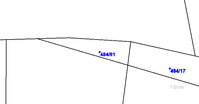Parcela st. 484/91 v KÚ Plačice, Katastrální mapa
