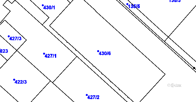 Parcela st. 430/6 v KÚ Plačice, Katastrální mapa