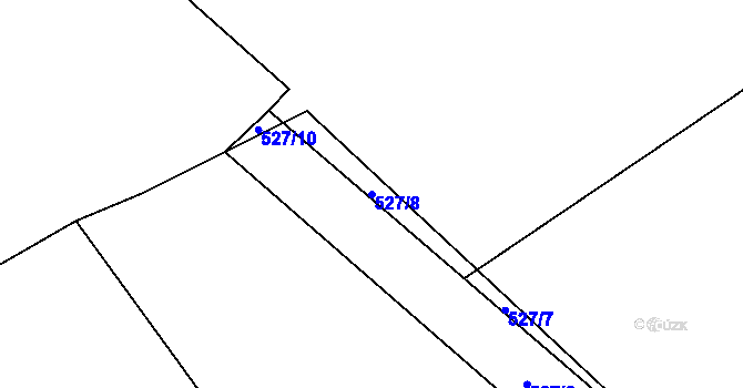 Parcela st. 527/8 v KÚ Plačkov, Katastrální mapa