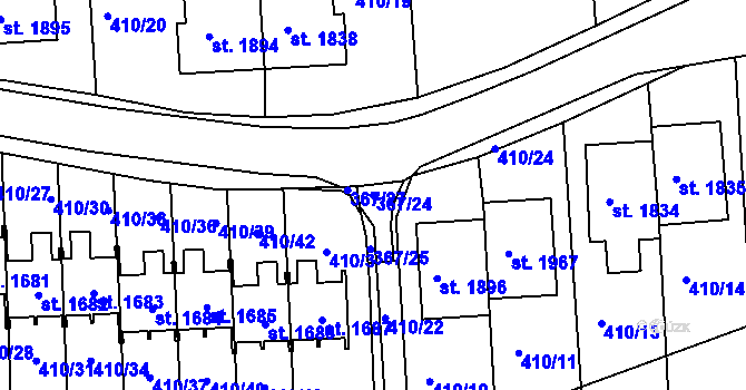 Parcela st. 367/24 v KÚ Planá u Mariánských Lázní, Katastrální mapa