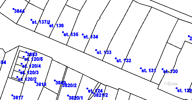 Parcela st. 133 v KÚ Planá u Mariánských Lázní, Katastrální mapa