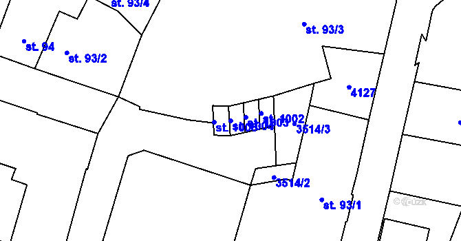 Parcela st. 1004 v KÚ Planá u Mariánských Lázní, Katastrální mapa