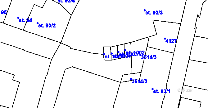 Parcela st. 1005 v KÚ Planá u Mariánských Lázní, Katastrální mapa