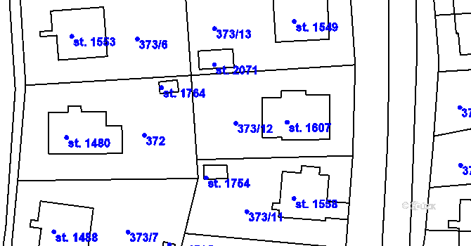 Parcela st. 373/12 v KÚ Planá u Mariánských Lázní, Katastrální mapa