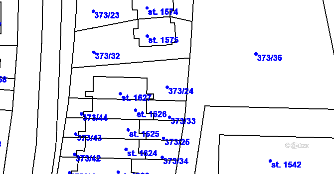 Parcela st. 373/24 v KÚ Planá u Mariánských Lázní, Katastrální mapa