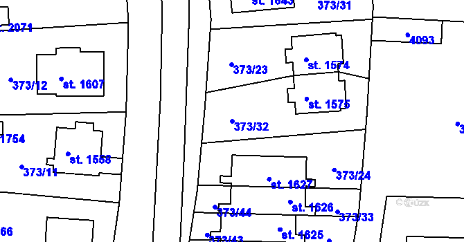 Parcela st. 373/32 v KÚ Planá u Mariánských Lázní, Katastrální mapa