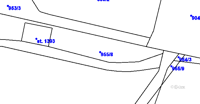 Parcela st. 955/8 v KÚ Planá u Mariánských Lázní, Katastrální mapa