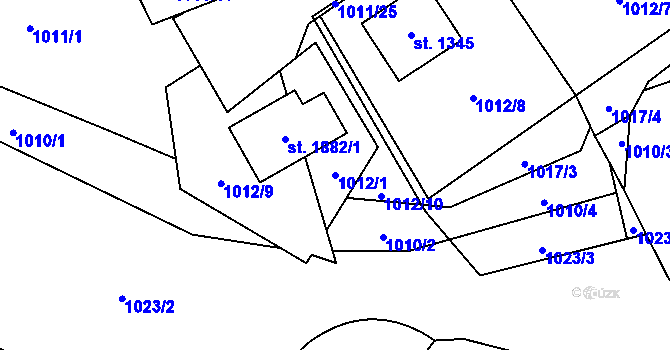 Parcela st. 1012/1 v KÚ Planá u Mariánských Lázní, Katastrální mapa